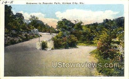 Entrance to Roanoke Park in Kansas City, Missouri