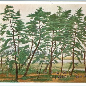 c1930s Japan Painting Trees Children Postcard Ministry Education Art Expo A58