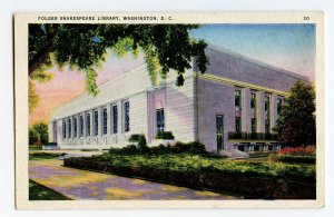 Postcard Folger Shakespeare Library Washington D. C. Standard View Card 