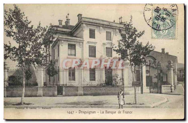 Postcard Former Bank of France Draguignan