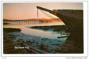 Meloncholy, sunset view of Ste. Flavie, Gaspe, Province of Quebec, Canada, 40...