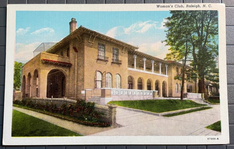 Vintage Postcard 1916 Woman's Club, Raleigh, North Carolina (NC)