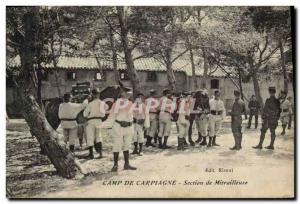 Old Postcard Army Camp Carpiagne Machine Gun Section