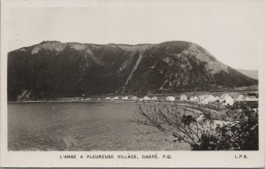 RPPC Postcard L'Anse A Pleureuse Village Gaspe PQ Canada