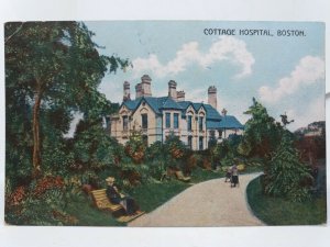 The Cottage Hospital Boston Lincolnshire Vintage Postcard 1908