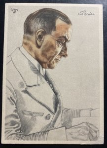 Mint Germany Picture Postcard Admiral U Boat Erich Raeder