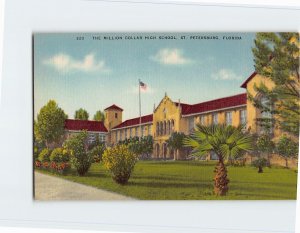 Postcard The Million Dollar High School, St. Petersburg, Florida