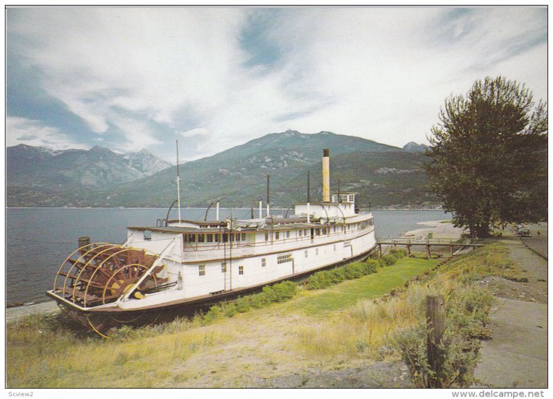 The Sternwheeler S.S. Moyie,  now sits as a museum at Kaslo,  B.C.,  Canada, ...