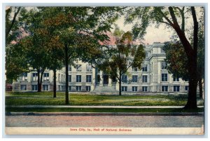 Hall Of Natural Science Building Panoramic View Iowa City IA Antique Postcard 