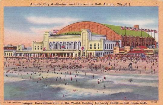 New Jersey Atlantic City Auditorium And Convention Hall 1954