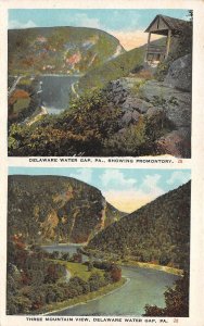 Delaware Water Gap Pennsylvania~Promontory-Three Mountain View~Info on Back~&...