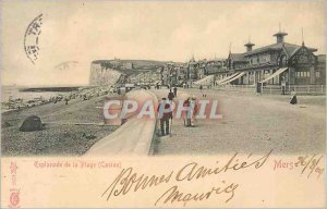 Old Postcard Esplanade Beach (Casino) (map 1900 Treport