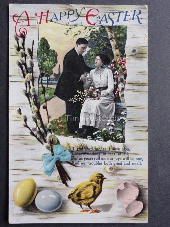 Greetings: A HAPPY EASTER If You Love Me, as I Love You c1914 by K.K.Co No.211