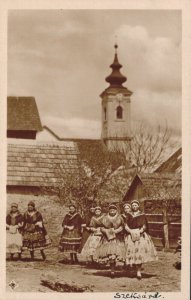 Hungary Young Girls of Szekszárd in National Dress Vintage RPPC 07.83