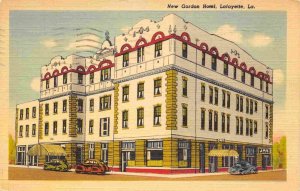 New Gordon Hotel Lafayette Louisiana 1944 linen postcard