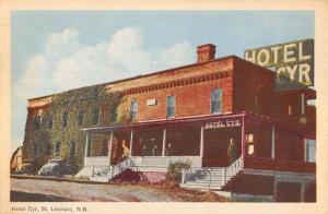 St Leonard New Brunswick Canada Hoyrl Cyr Street View Antique Postcard K94516