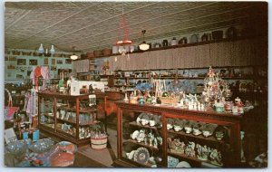 Postcard - Interior of Old Fashioned Store and Gift Shop - High Amana, Iowa