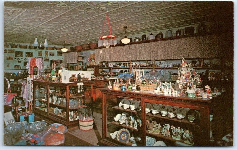 Postcard Interior of Old Fashioned Store and Gift Shop High Amana, Iowa United States