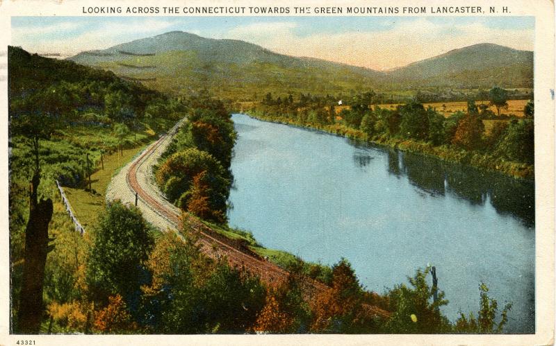 NH - Lancaster. Looking across the Connecticut River to Vermont