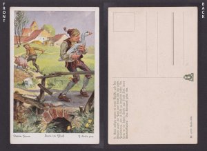 GERMANY, Vintage postcard, Hans im Glück, George Hinke, Unposted