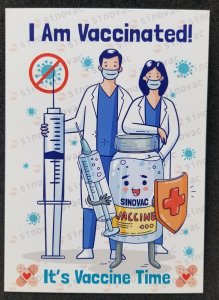 [AG] P793 Malaysia Fight Covid-19 Virus Pandemic Vaccine Medicine (postcard *New