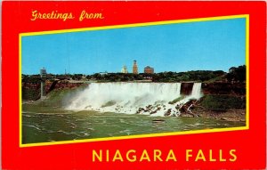Greetings From Niagara Falls NY American Postcard VTG UNP Dexter Vintage Unused 