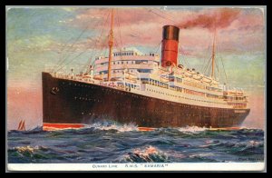 US used Postcard Cunard R.M.S. Samaria Cruise Ship