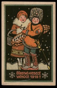 Czech Legion in Russia WWI Christmas Patriotic Card 93609