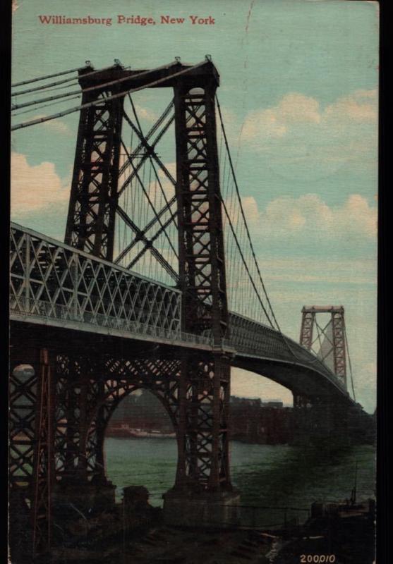 Sterling KS Brewster WA Williamsburg Bridge NY Leighton Valentine Postcard B05