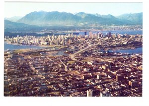 Aerial Vancouver,  British Columbia, Matching Stamp Postal Stationery