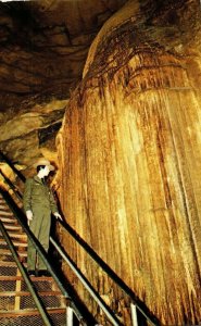 The Falls Frozen Niagara in Mammoth Cave Natl Park Kentucky Postcard Posted 1988