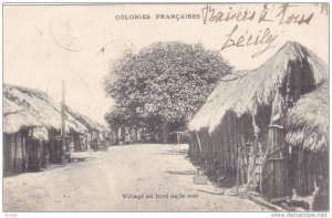 Colonies Francaises , Village au bord de la mer , PU-1908