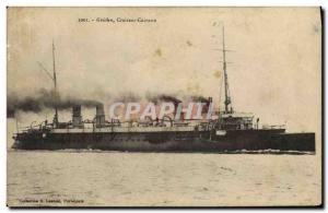 Old Postcard Boat Cruiser Guichen Breastplate