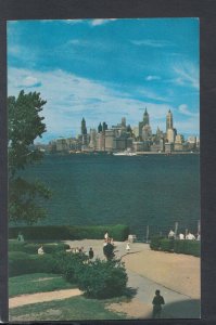 America Postcard -Lower Manhattan Skyline,Bedloe's Island,New York City  RS20083