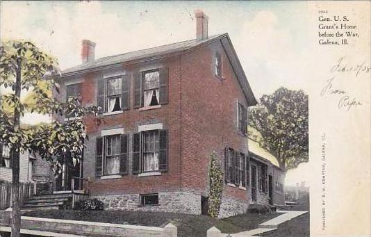 Illinois Galena Gen U S Grants Home Before The War 1908