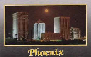 Arizona Phoenix The Summer Moon Rises Over The Phoenix