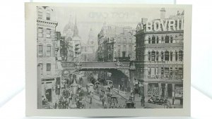 Vintage Repro Postcard Ludgate Circus London c1900 Stock Exchange King Lud Pub