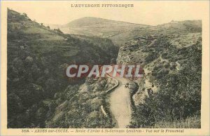 Old Postcard Ardes on Couze of Ardes Road in St Germain Lembron View Fromental
