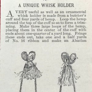 1892 Unique Whisk Holder Victorian Print Ad 2V1-104 