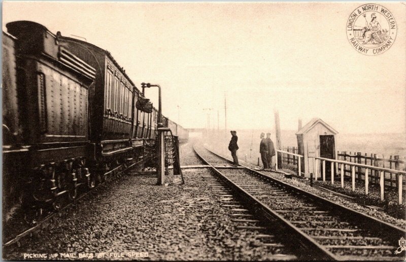 Picking Up Mail Bags At Full Speed, Train, London N. Western Railway Co. 1901 