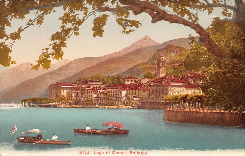 Lago di Como, Bellagio, Italy, Early Postcard, Unused