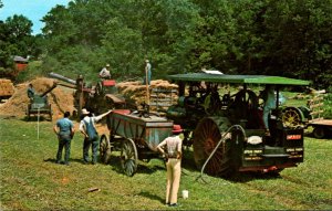 Indiana Rockville Billie Creek Village Thrashing Machine With Steam Engine Fr...