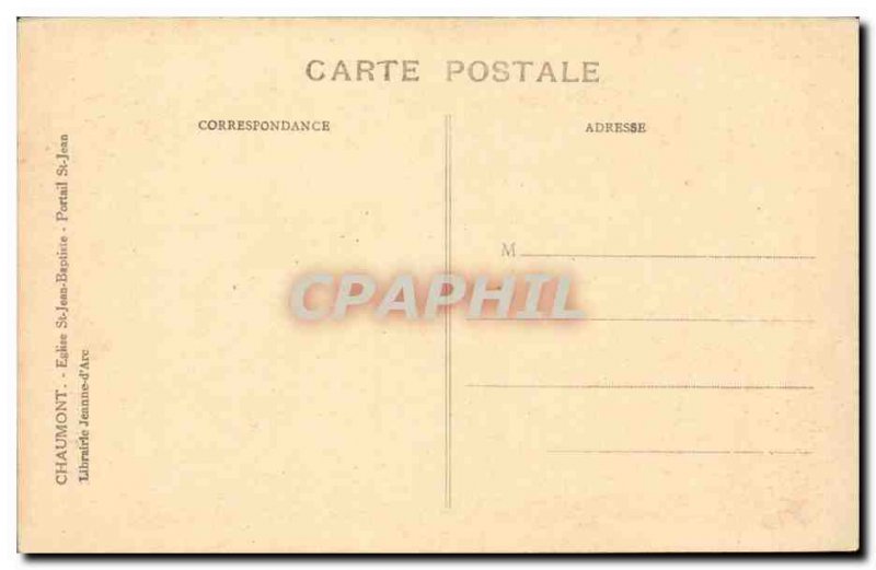 Chaumont - St. John the Baptist Church - Old Postcard
