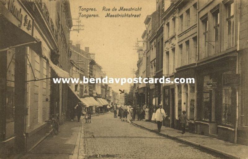 belgium, TONGRES TONGEREN, Rue de Maestricht, Maestrichtstraat (1920s)