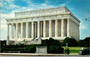 Vtg Washington DC Lincoln Memorial 1950s Old Chrome View Postcard