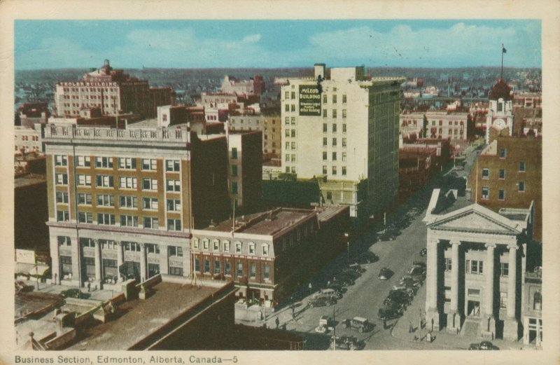 Business Section, EDMONTON, Canada (Photogelatine Engraving Co) Posted 1950