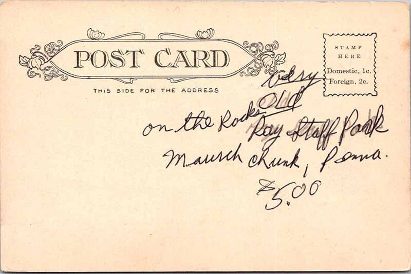 Postcard PEOPLE SCENE Mauch Chunk Pennsylvania PA AK7089