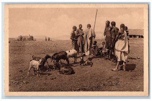 Rwanda Postcard No 10 Astrida Market The Goal Corner c1920's Unposted Antique