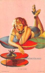 Live Wire 1945 Mutoscope Artist Pin Up Girl, Non Postcard Backing Unused 