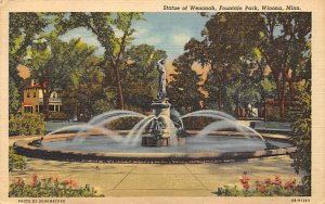 Statue of Wenonah Fountain Park Winona,  MN